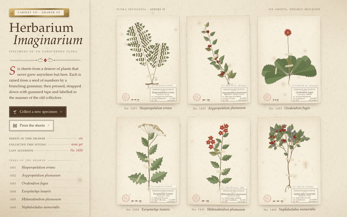 Vista previa de Herbarium Imaginarium