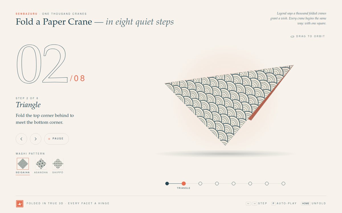 Vista previa de Senbazuru — Fold a Paper Crane