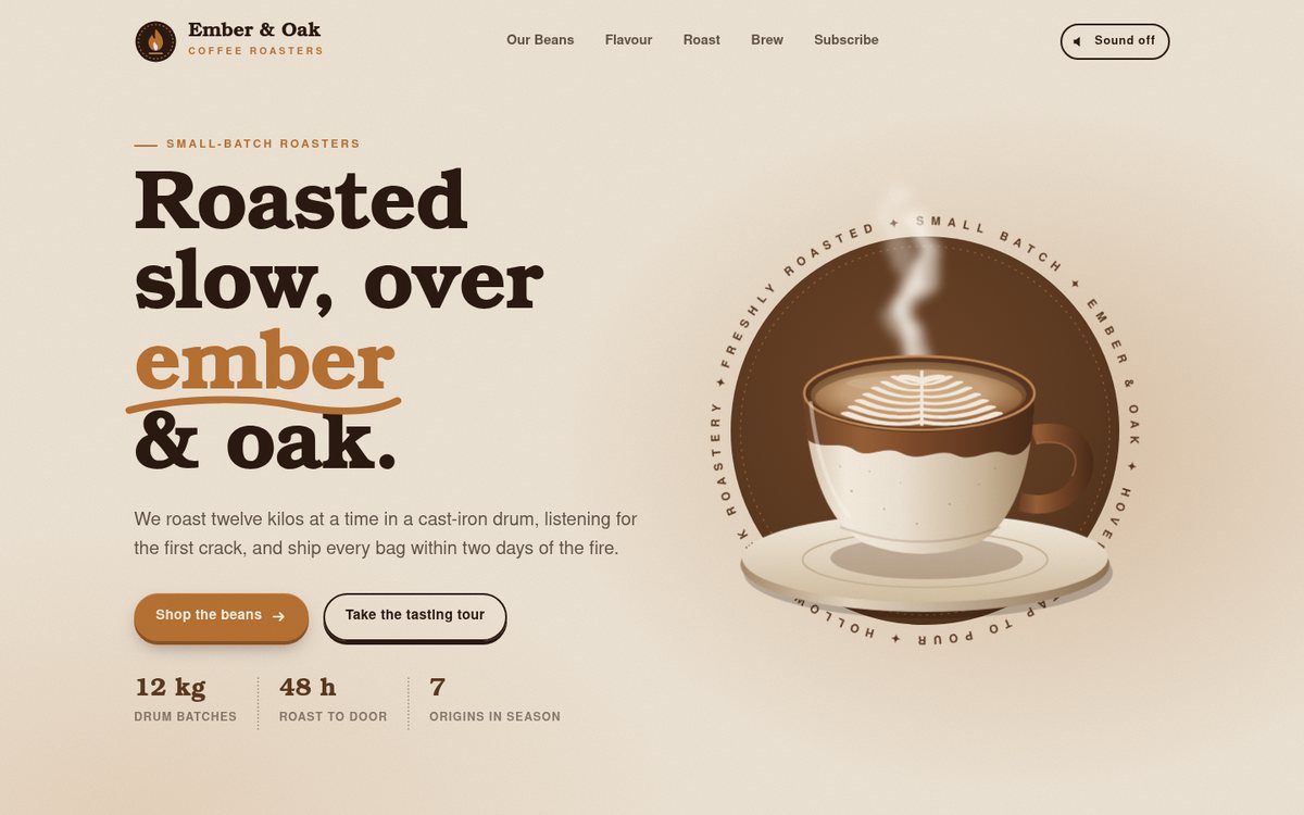 Vista previa de Ember & Oak Coffee Roasters