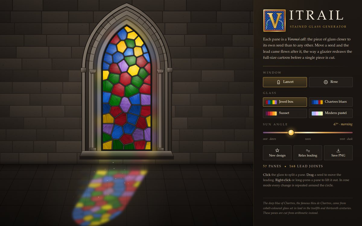 Vista previa de Vitrail — Stained Glass Generator