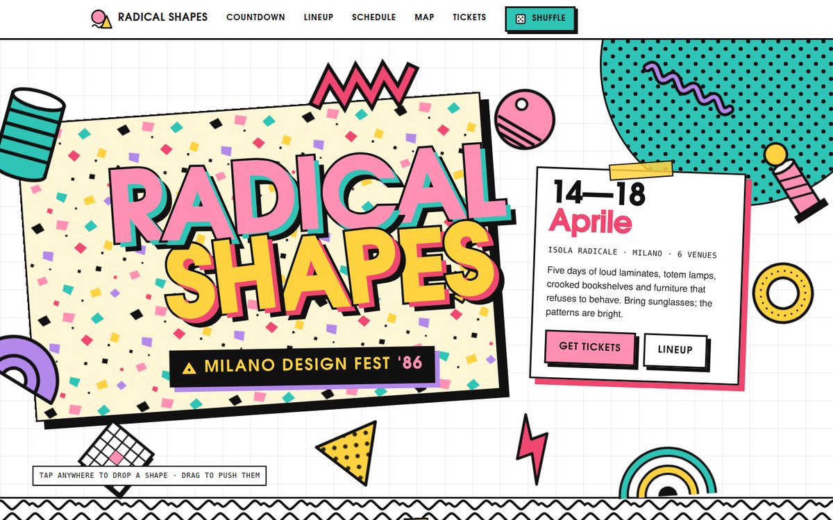 Vista previa de Radical Shapes — Milano Design Fest '86