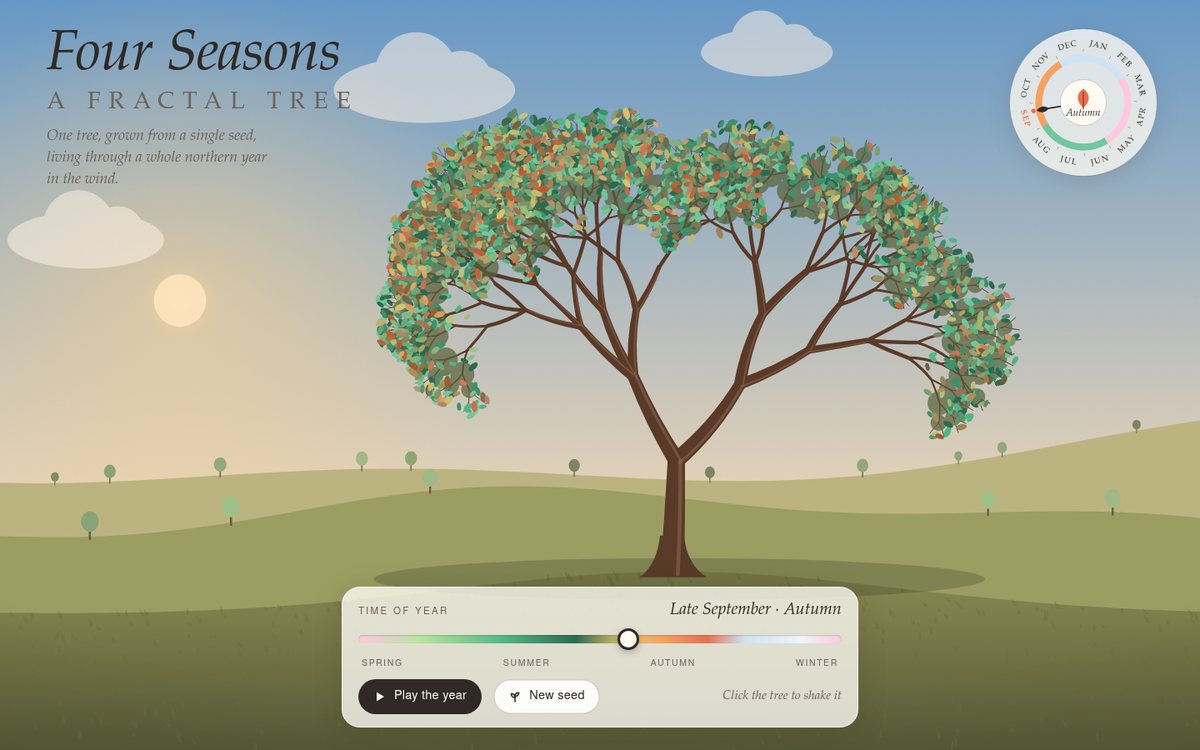 Vista previa de Four Seasons — A Fractal Tree